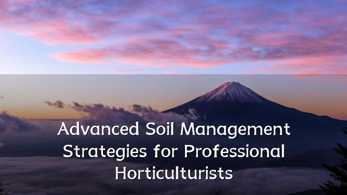 Advanced Soil Management Strategies for Professional Horticulturists