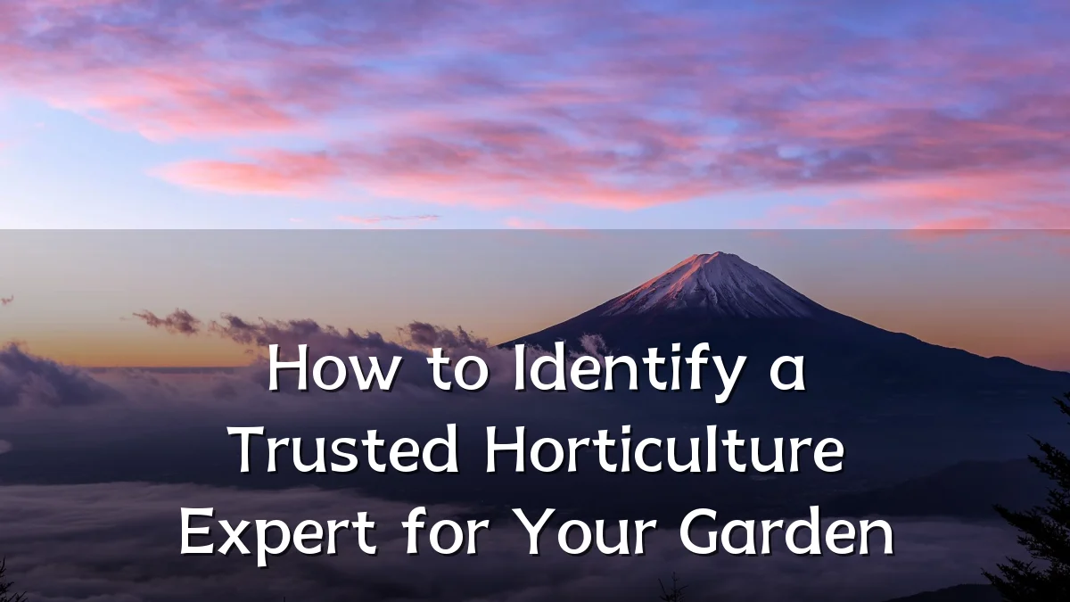 How to Identify a Trusted Horticulture Expert for Your Garden