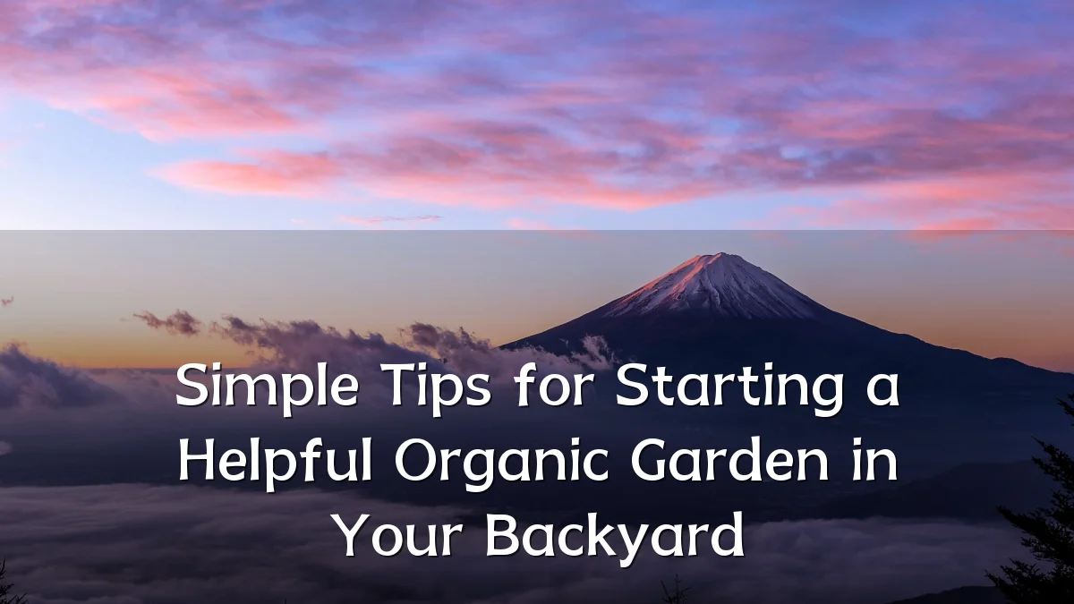 Simple Tips for Starting a Helpful Organic Garden in Your Backyard