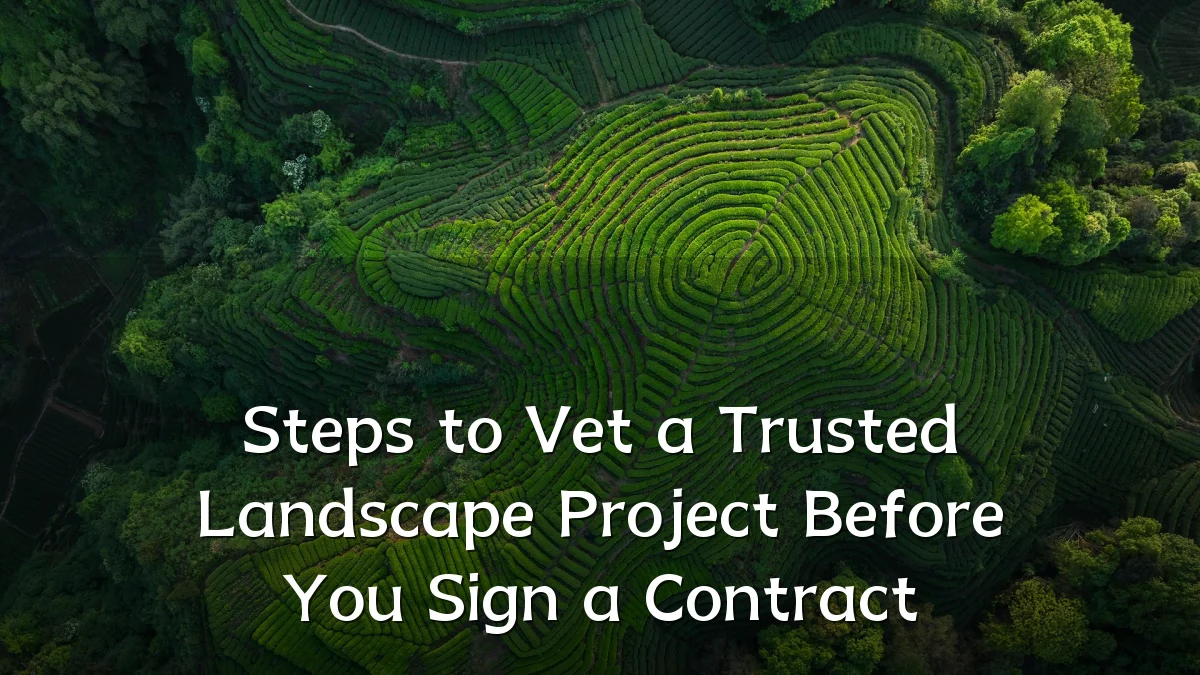 Steps to Vet a Trusted Landscape Project Before You Sign a Contract